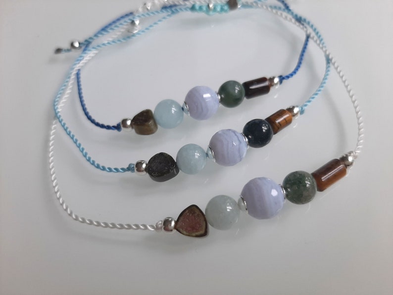 Gemini Zodiac Bracelet * Birthstone Month Stone * Lucky Charm * Energy Jewelry Talisman * Gemstones set in 925 Sterling Silver image 5