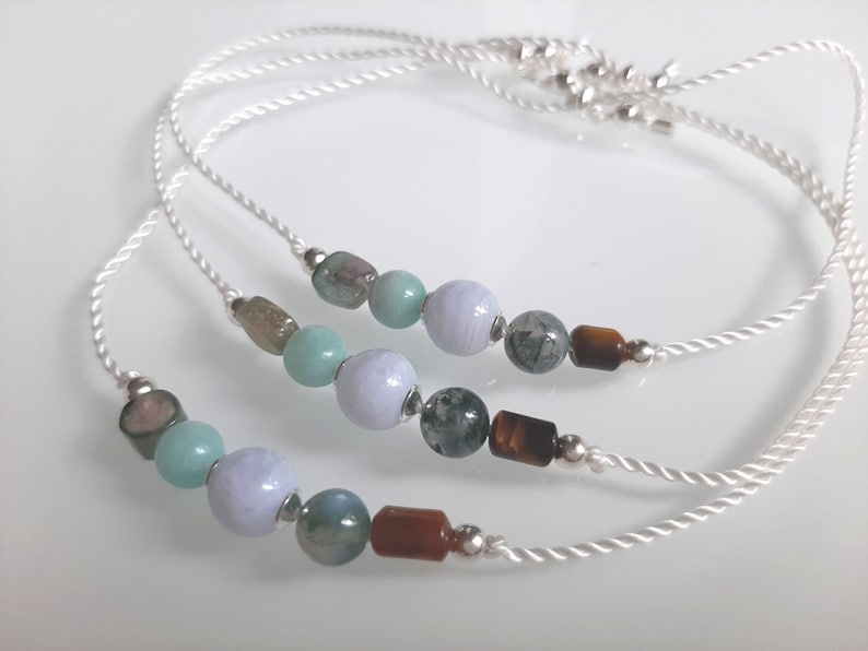 Gemini Zodiac Bracelet * Birthstone Month Stone * Lucky Charm * Energy Jewelry Talisman * Gemstones set in 925 Sterling Silver image 2