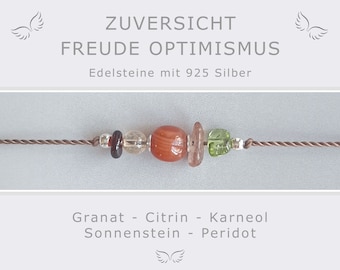 Multi gemstone bracelet confidence joy optimism * garnet citrine carnelian peridot * sunstone gemstone bracelet * energy jewelry yoga