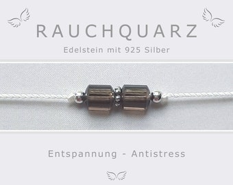 Armband Rauchquarz - Entspannung - Antistress - Glücksbringer - Talisman - Yoga - Energieschmuck Reiki - Themenschmuck