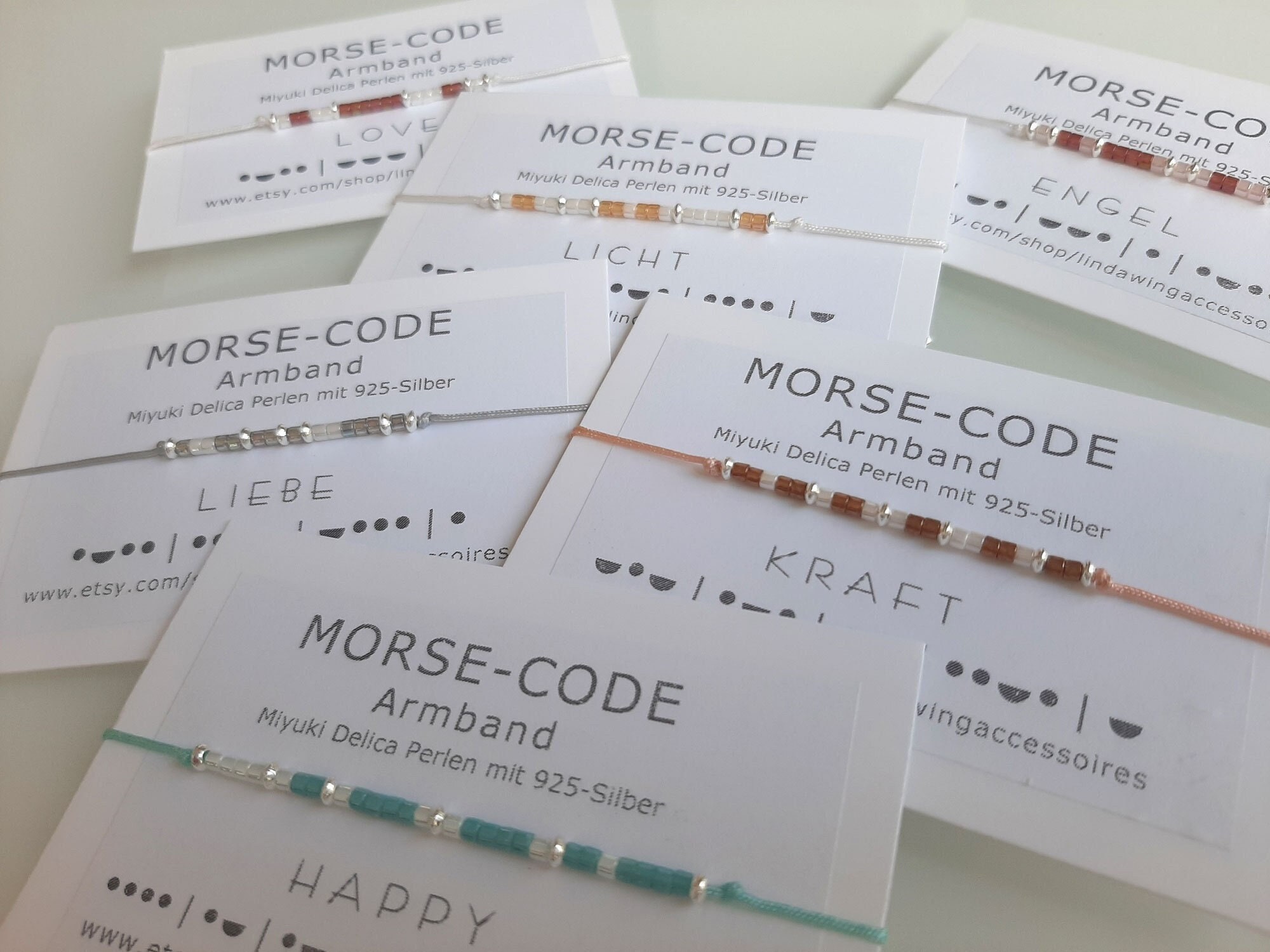 from 12.90 Euro Morse Code Bracelet Talisman * Friendship Bracelet Morse Code * Bracelet personalized wish * filigree 2 mm with 925 silver