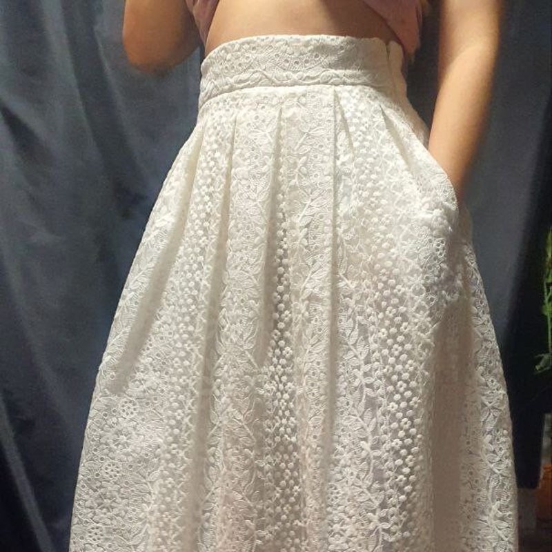 Doodle Embroidered Long Skirt main image 1