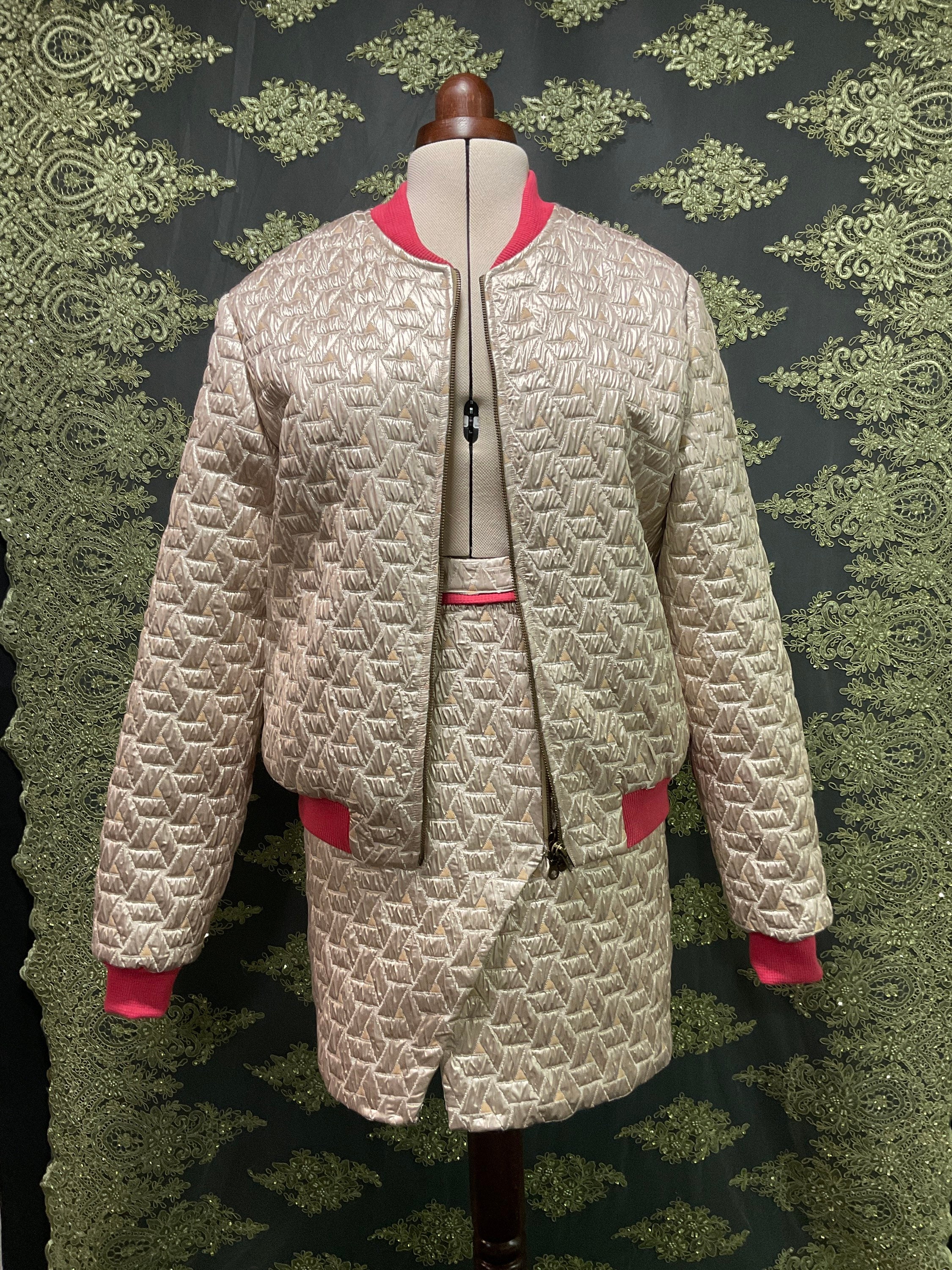 Bomber Jacket Uni Sex Jacket With 100 French Fabrics Winter Jaquard Collection Etsy Ireland