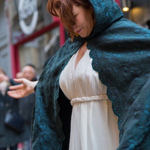 Robe de mariée, robe de fêtes, robe en mousseline et tulle blanche, robe longue dos nus grande taille. image 1