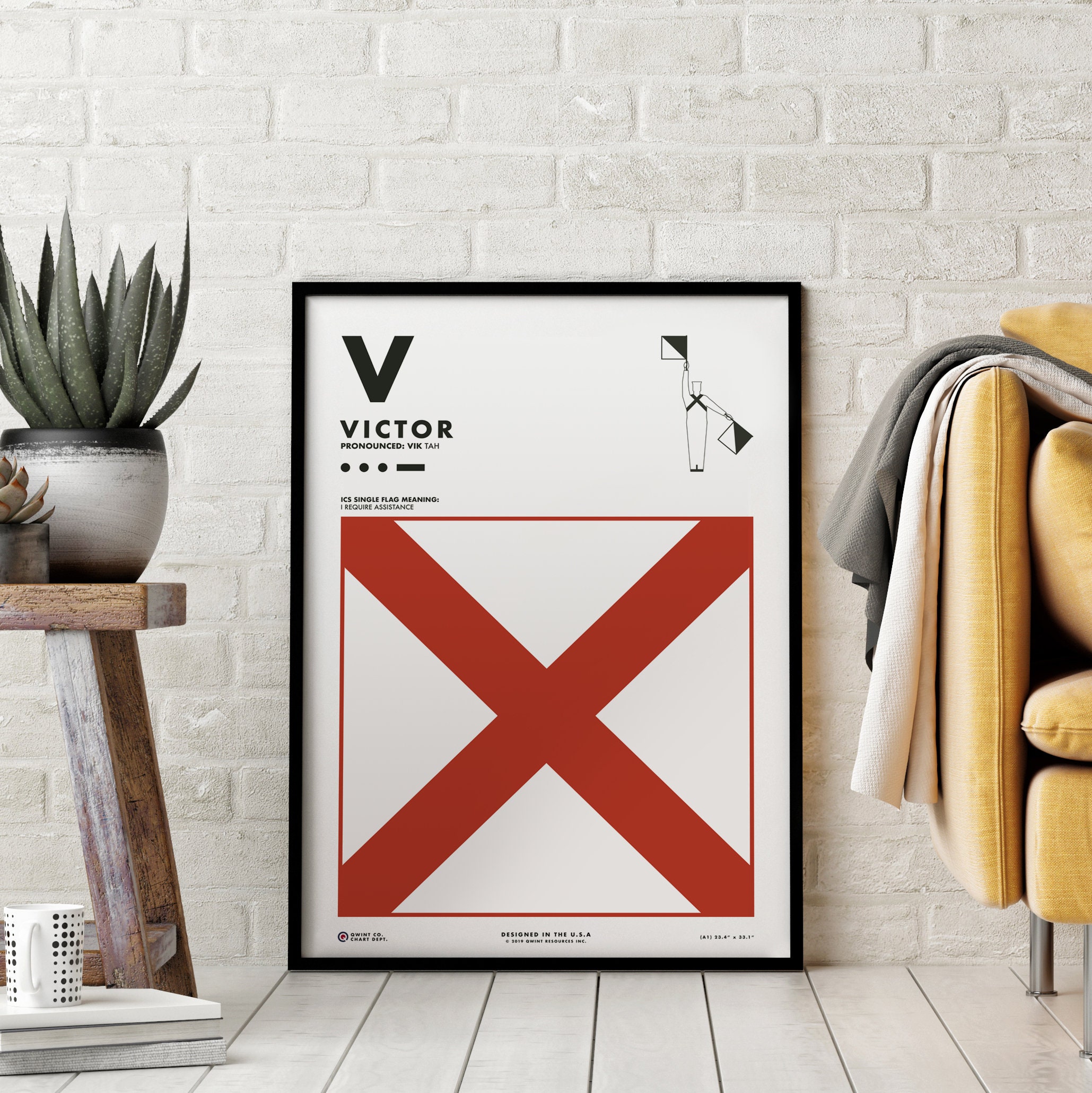 signal flag v victor v phonetic alphabet morse code etsy