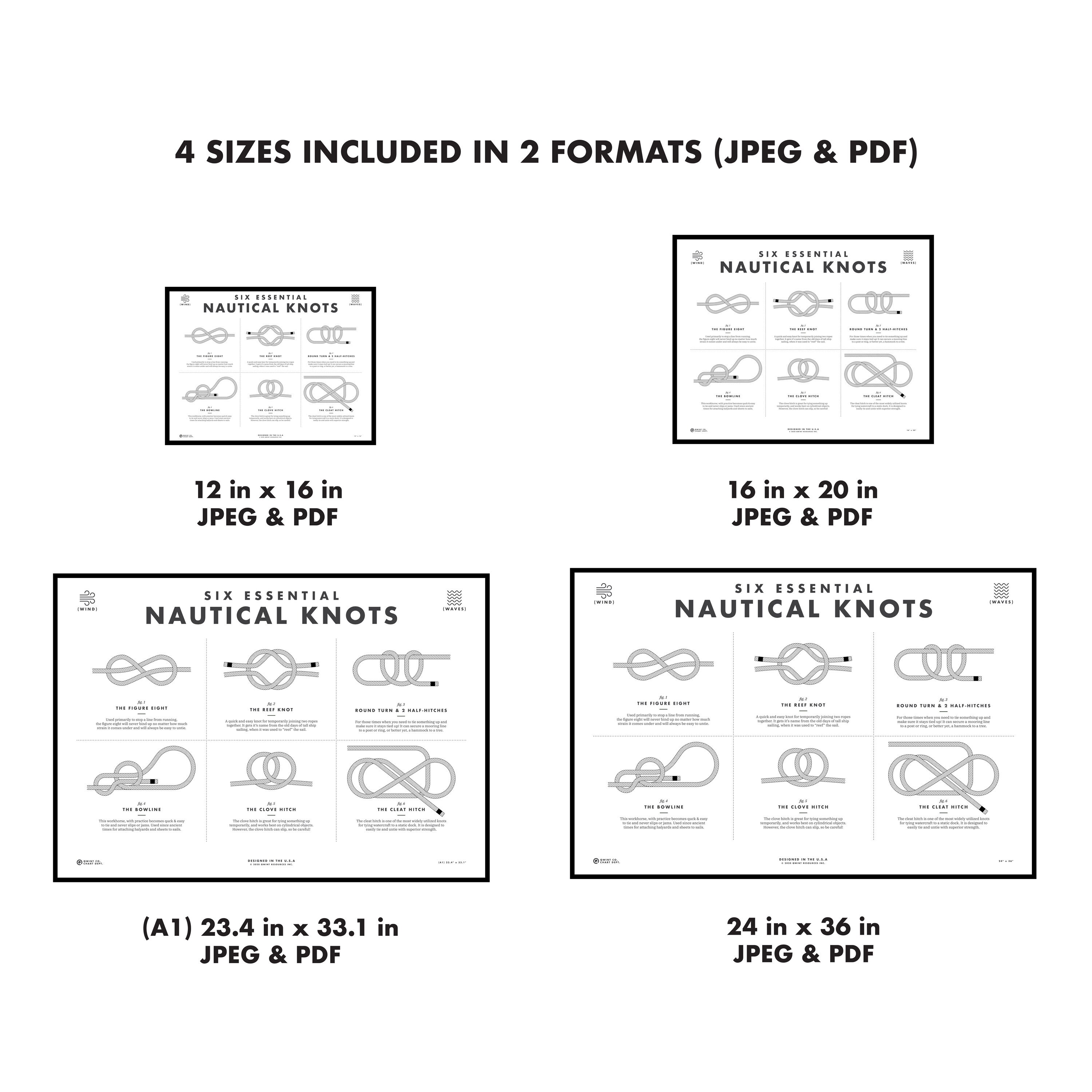 Nautical Knots Printable Sailing Knots Sailing Gifts for Etsy