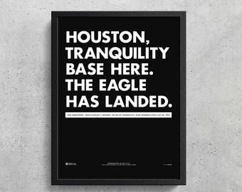The Eagle Has Landed Apollo 11 Print, NASA Space Wall Art
