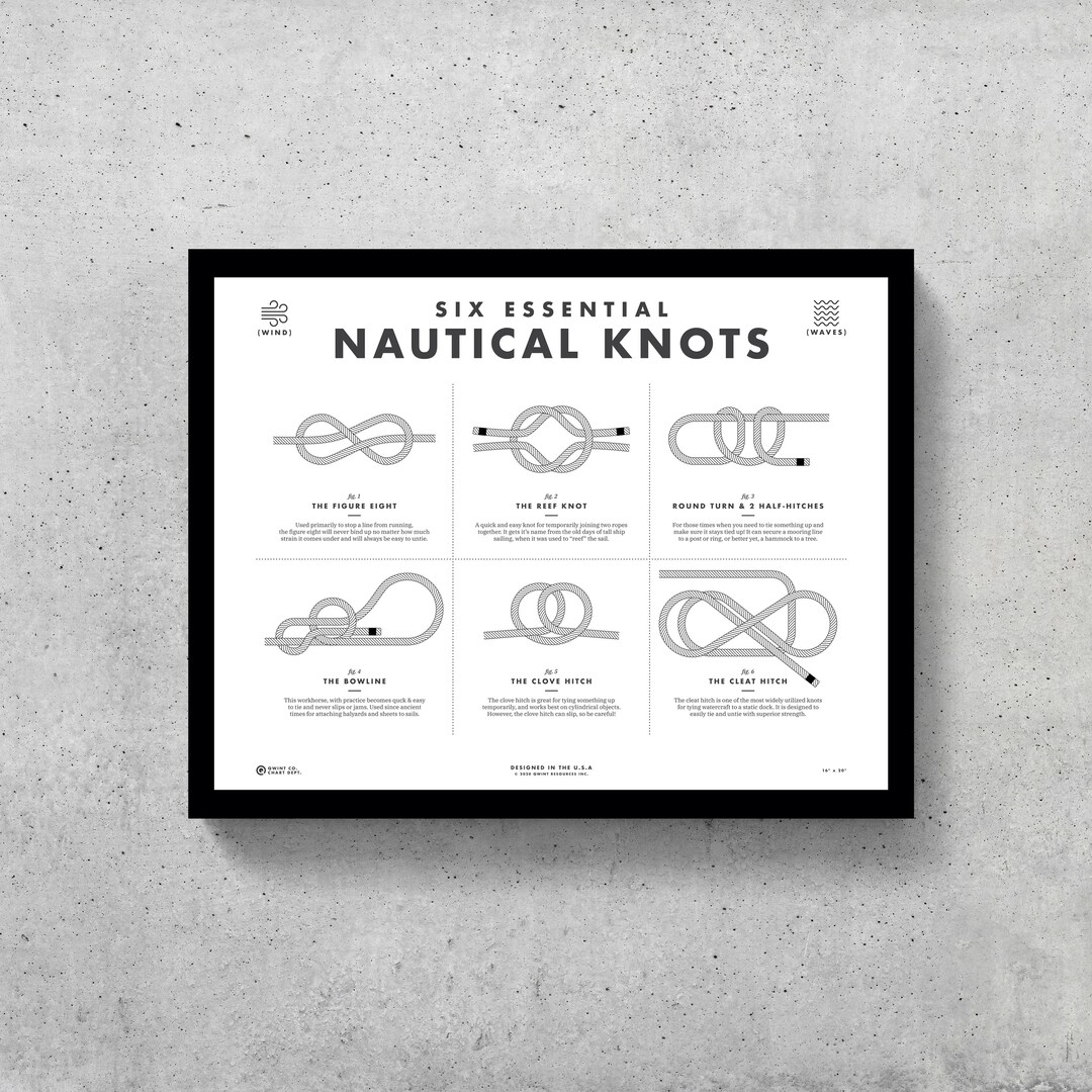 Nautical Knots Printable | Sailing Knots | Sailing | Gifts for Boat Lovers | Gifts for Dad ...