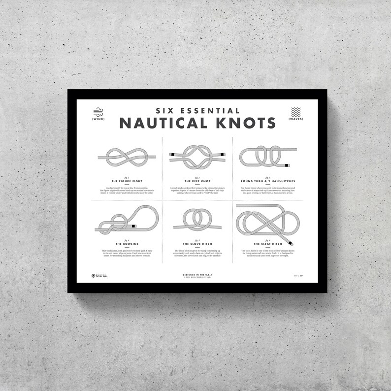 Nautical Knots Printable Sailing Knots Sailing Gifts for Etsy