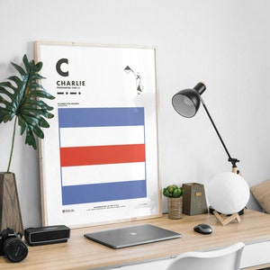 Signal Flag C Wall Art Printable | Charlie | C | Phonetic Alphabet ...