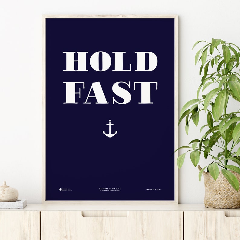 Home Decor Boys Room Nautical Art Sailing Sea Girls Room Ocean Hold Fast Printable Surf Decor Beach Decor