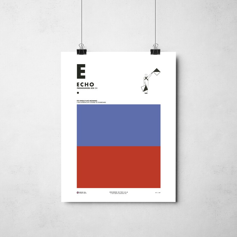 Signal Flag E Echo E Alphabet Morse Code Etsy