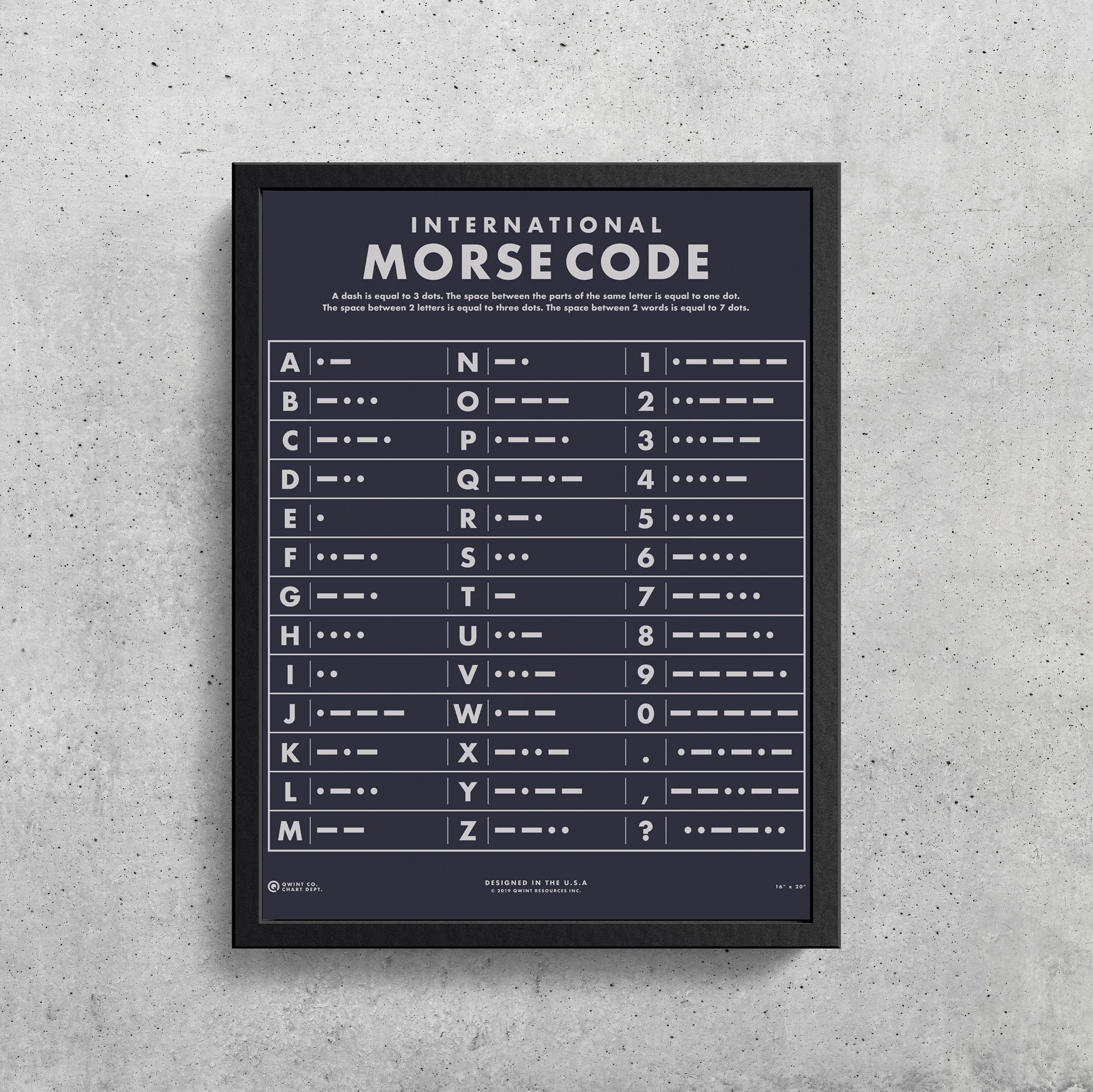 morse code alphabet printable morse code chart wes etsy