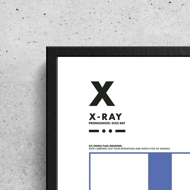 Signal Flag X Poster Digital Download 5 Sizes - Etsy