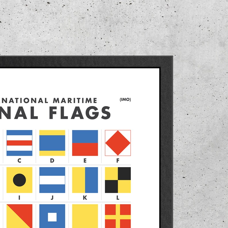 Maritime Signal Flags Wall Art Printable Nautical Alphabet Etsy Canada