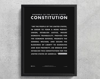 Preamble To The U.S. Constitution Wall Art Printable | US History | Founding Fathers | Revolutionary War | Governeur Morris | 1787