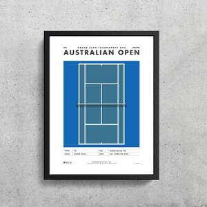 Australian Open Grand Slam Wall Art Printable |  Tennis | France | Grand Slam | Tennis Lover | Tennis Decor | Tennis Wall Art