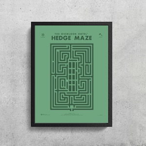 Overlook Hotel Maze Wall Art Printable | The Shining | Stanley Kubrick | Stephen King | Labyrinth | Popkultur | Wohndeko