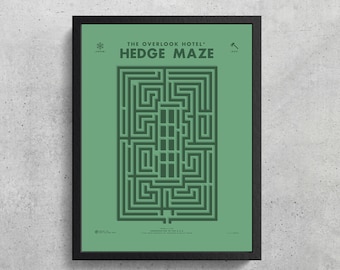 Overlook Hotel Maze Wall Art Printable | The Shining | Stanley Kubrick | Stephen King | Maze | Pop Culture | Home Decor