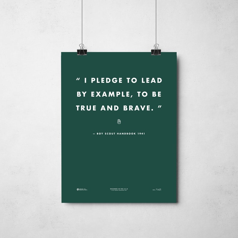 Boy Scouts Famous Quote Premium Art Print Inspirational | Etsy