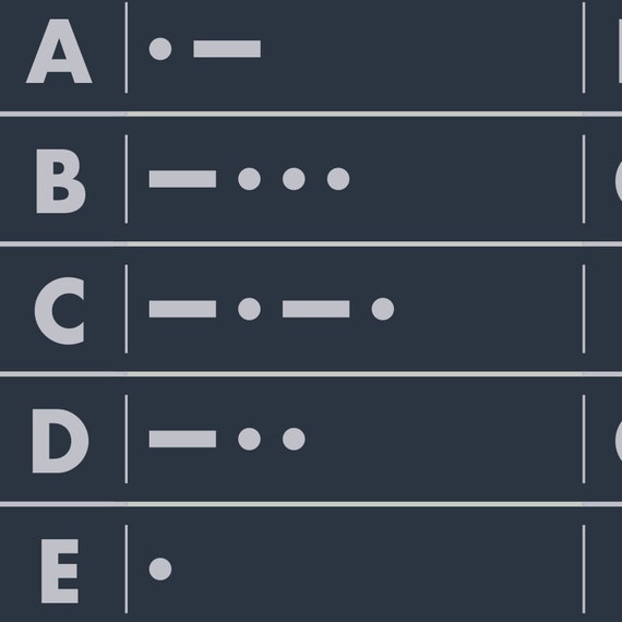 Morse Code Chart Printable