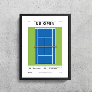 US Open Grand Slam Wall Art Printable |  Tennis | France | Grand Slam | Tennis Lover | Tennis Decor | Tennis Wall Art