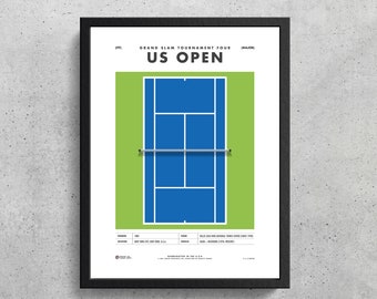 US Open Grand Slam Wall Art Printable |  Tennis | France | Grand Slam | Tennis Lover | Tennis Decor | Tennis Wall Art