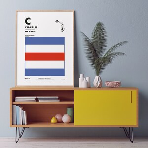 Signal Flag C Wall Art Printable | Charlie | C | Phonetic Alphabet ...