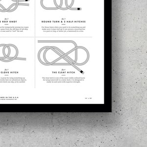 Nautical Knots Printable Sailing Knots Sailing Gifts for Boat Lovers Gifts for Dad Sailing Decor ...