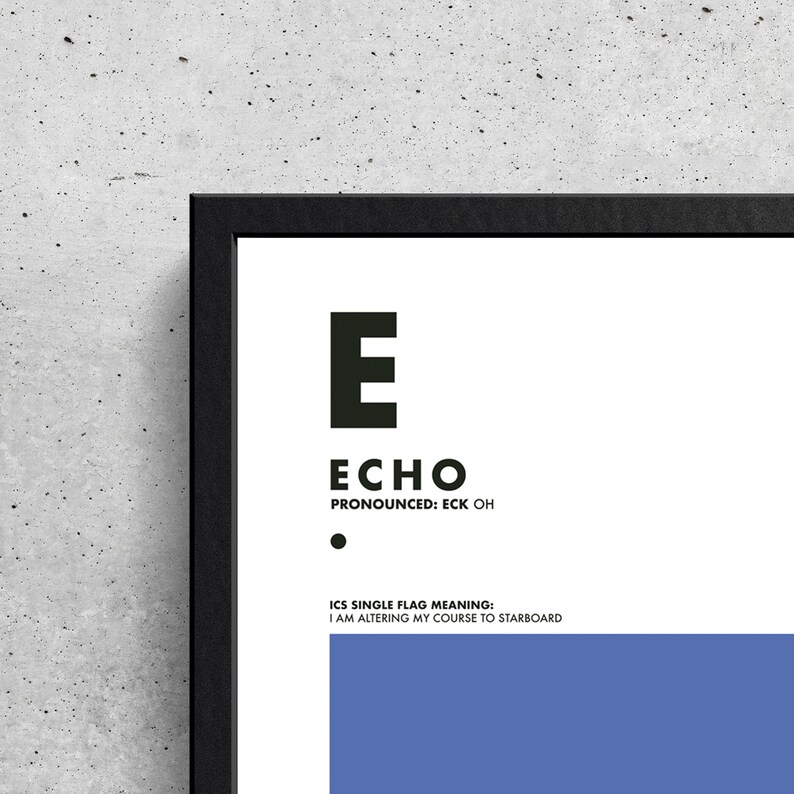 Signal Flag E Echo E Alphabet Morse Code Etsy