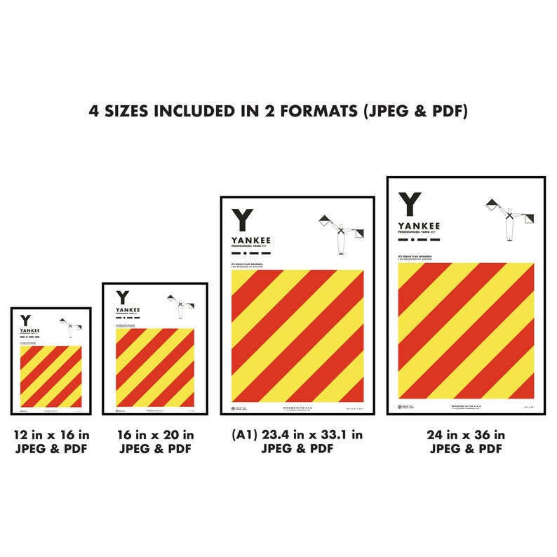 signal flag y yankee y phonetic alphabet morse code etsy