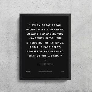 Harriet Tubman Quote Wall Art Printable | Inspirational Quote | Harriet Tubman | Underground Railroad | Women&#39;s Suffrage | Abolitionist