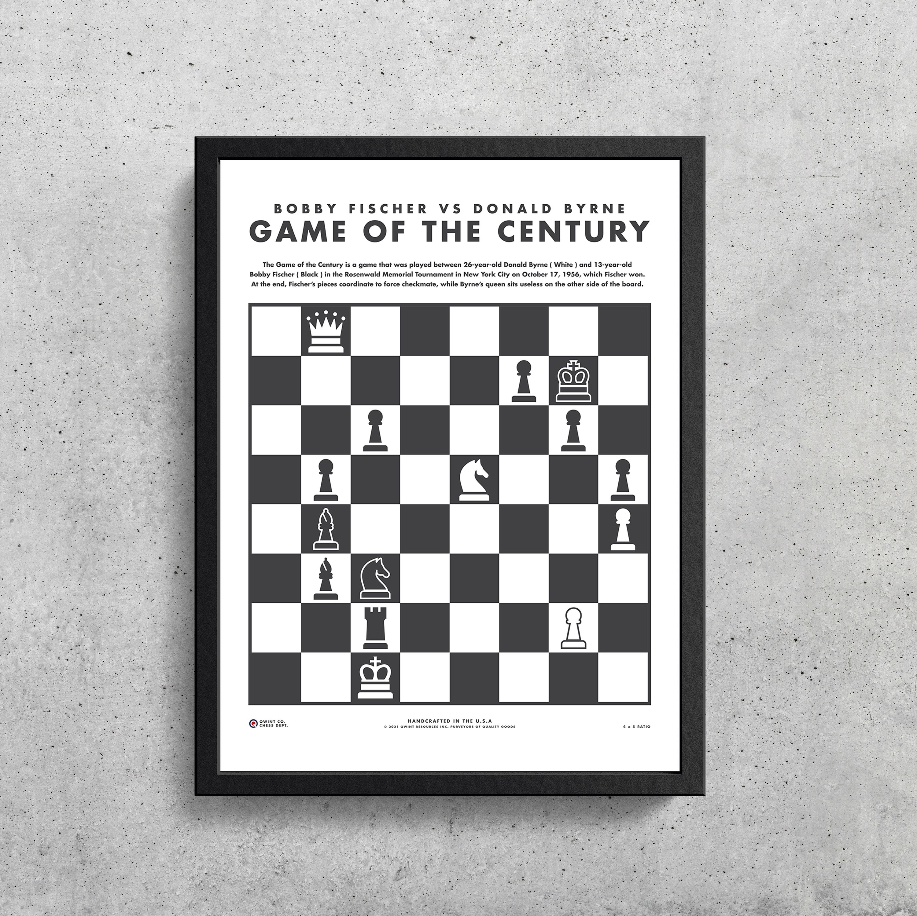 Fischer's Game of the Century: Fischer vs. Byrne, New York 1956 – Chess  Universe