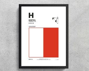 Signal Flag H Wall Art Printable | Hotel | H | Phonetic Alphabet | Morse Code | Semaphore Flags | Wes Anderson | Sailing Decor