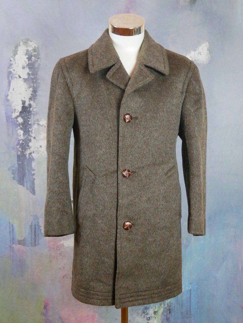1960s Dutch Vintage Brown Wool Coat Classic European - Etsy