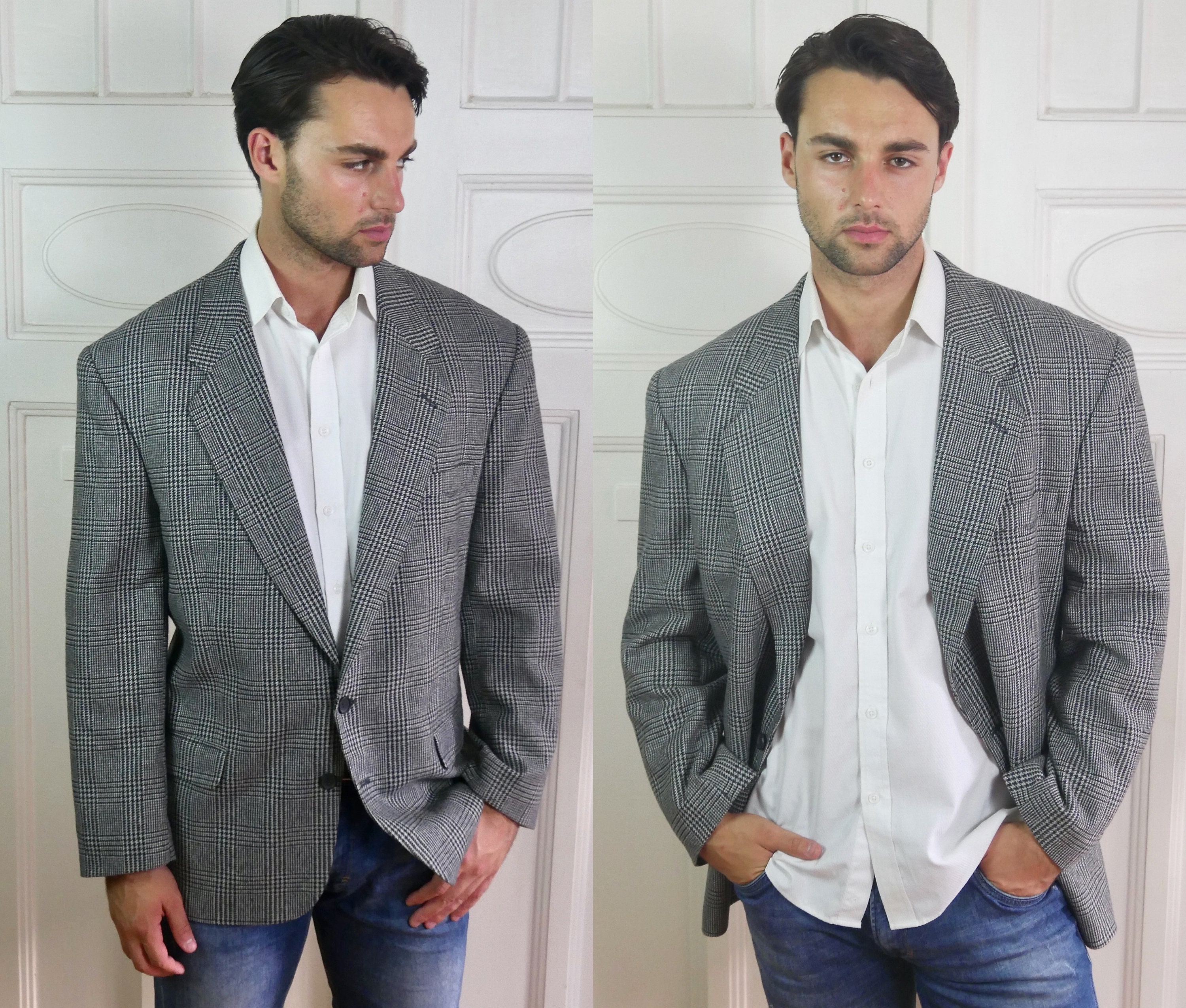 【2plan】Roston Over Blazer Compact Stretch Essential Tailored Doubled Breasted Blazer