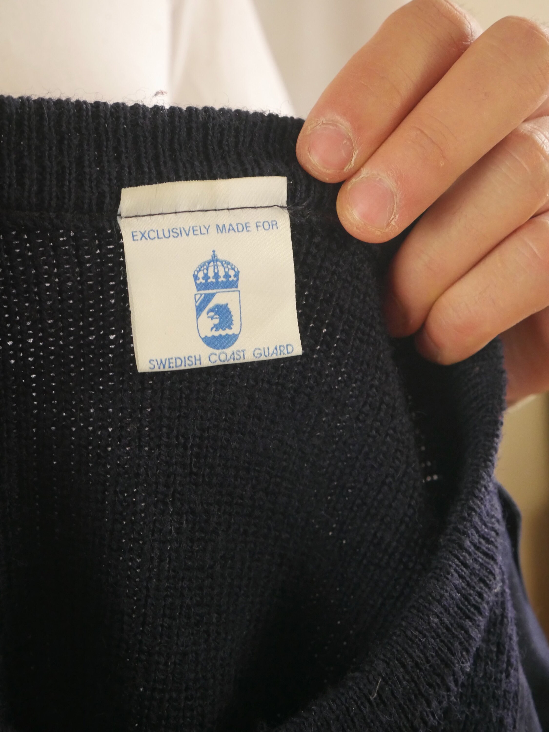 Commando Military Sweater Navy Blue Wool Blend Swedish Coast - Etsy