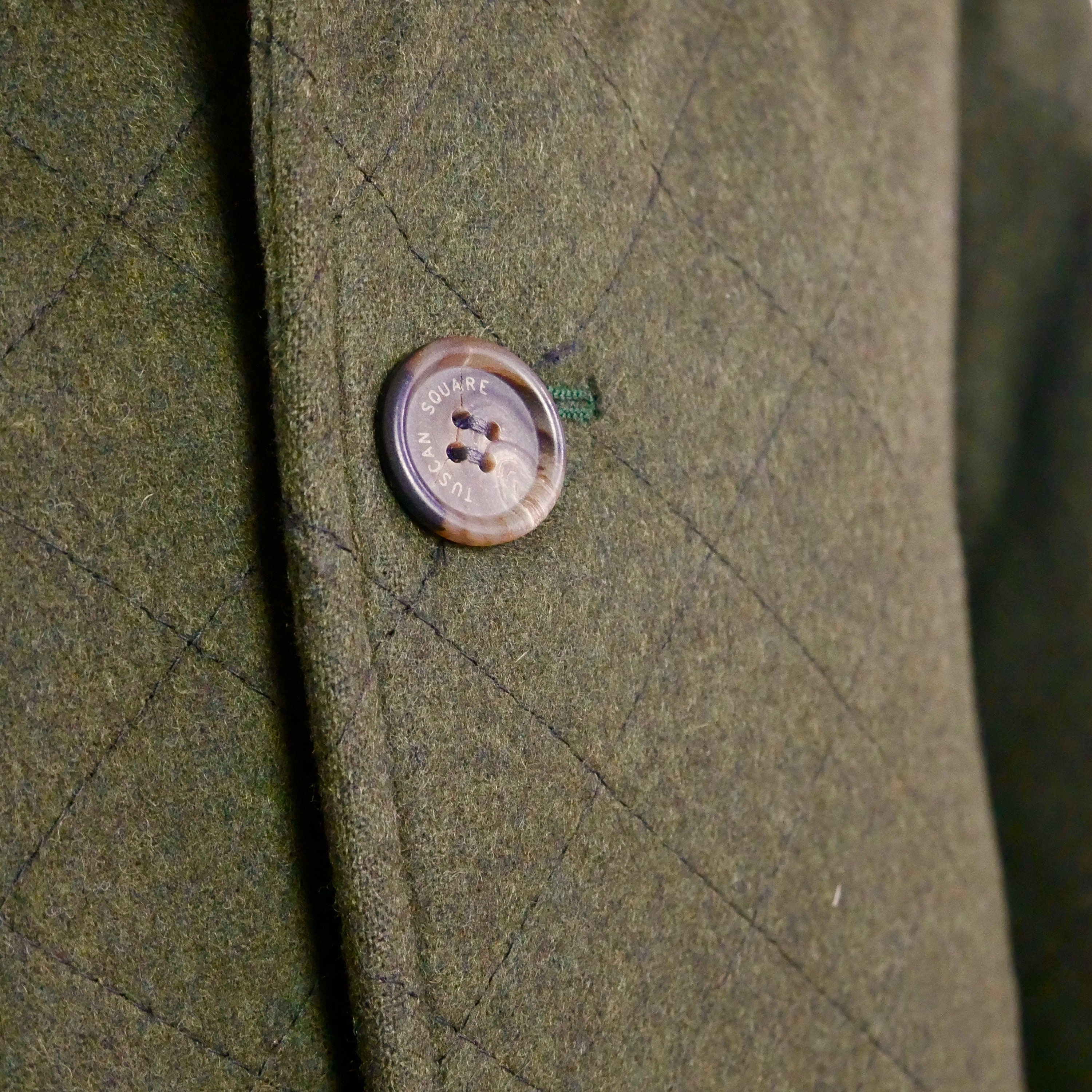 Green Wool Coat 1990s Italian Vintage Overcoat: Size 44 Short - Etsy