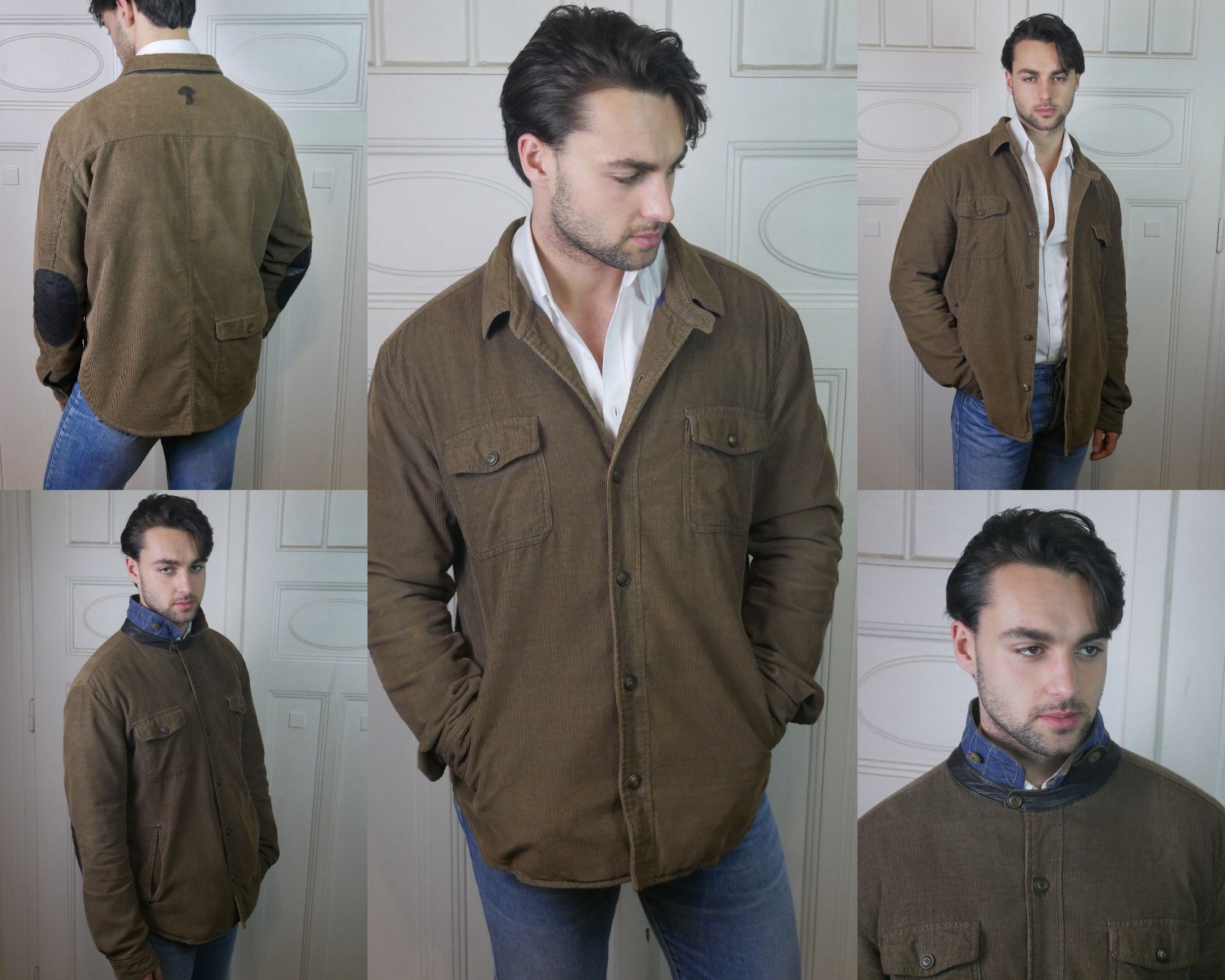 Brown Corduroy Jacket, 90s Vintage Mens Outwear - Etsy Brown Corduroy Jacket, 90s Vintage Mens Outwear - Etsy