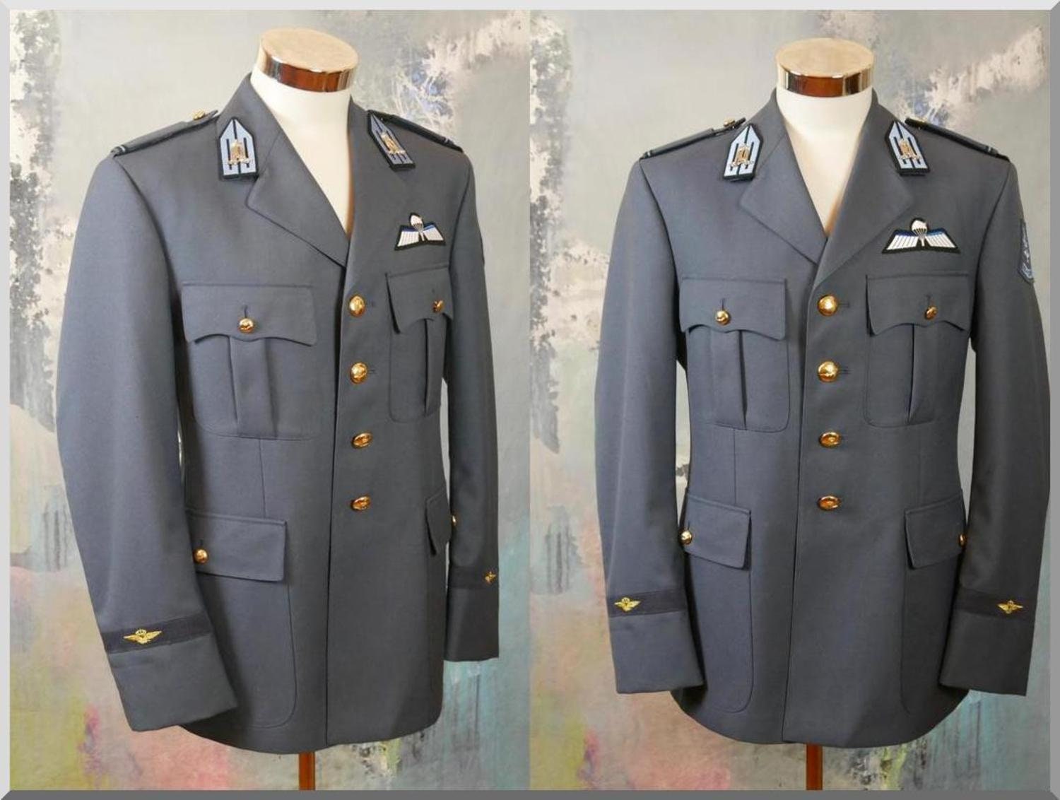 Vintage Military Jacket, Gray 90s Dutch Air Force Uniform Vintage Military Jacket, Gray 90s Dutch Air Force Uniform
