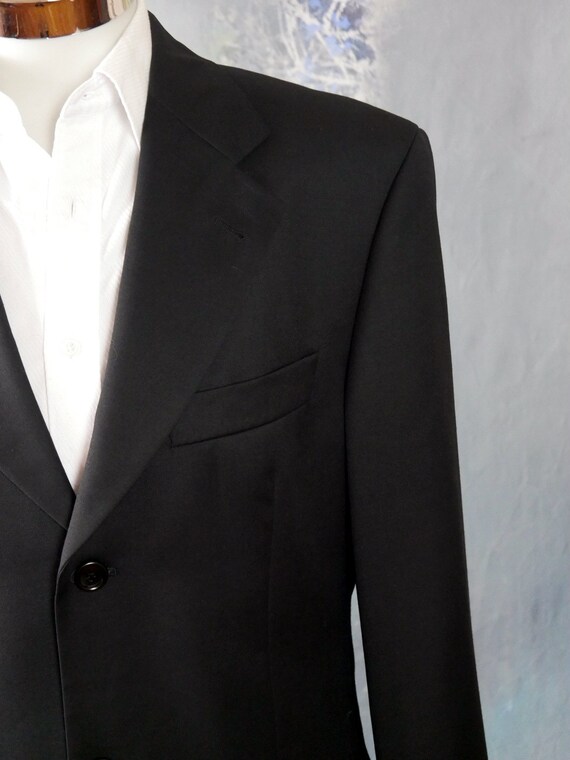 Black Blazer, European Vintage Hugo Boss Single-B… - image 4