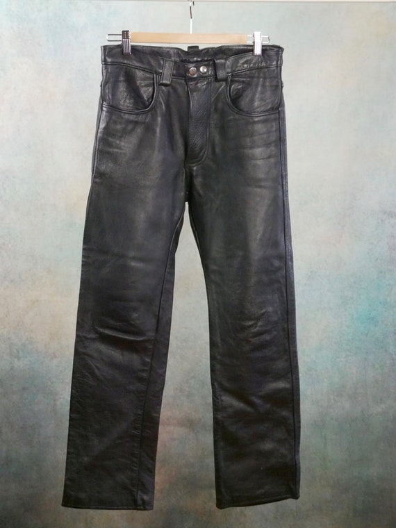 Black Leather Pants European Vintage 