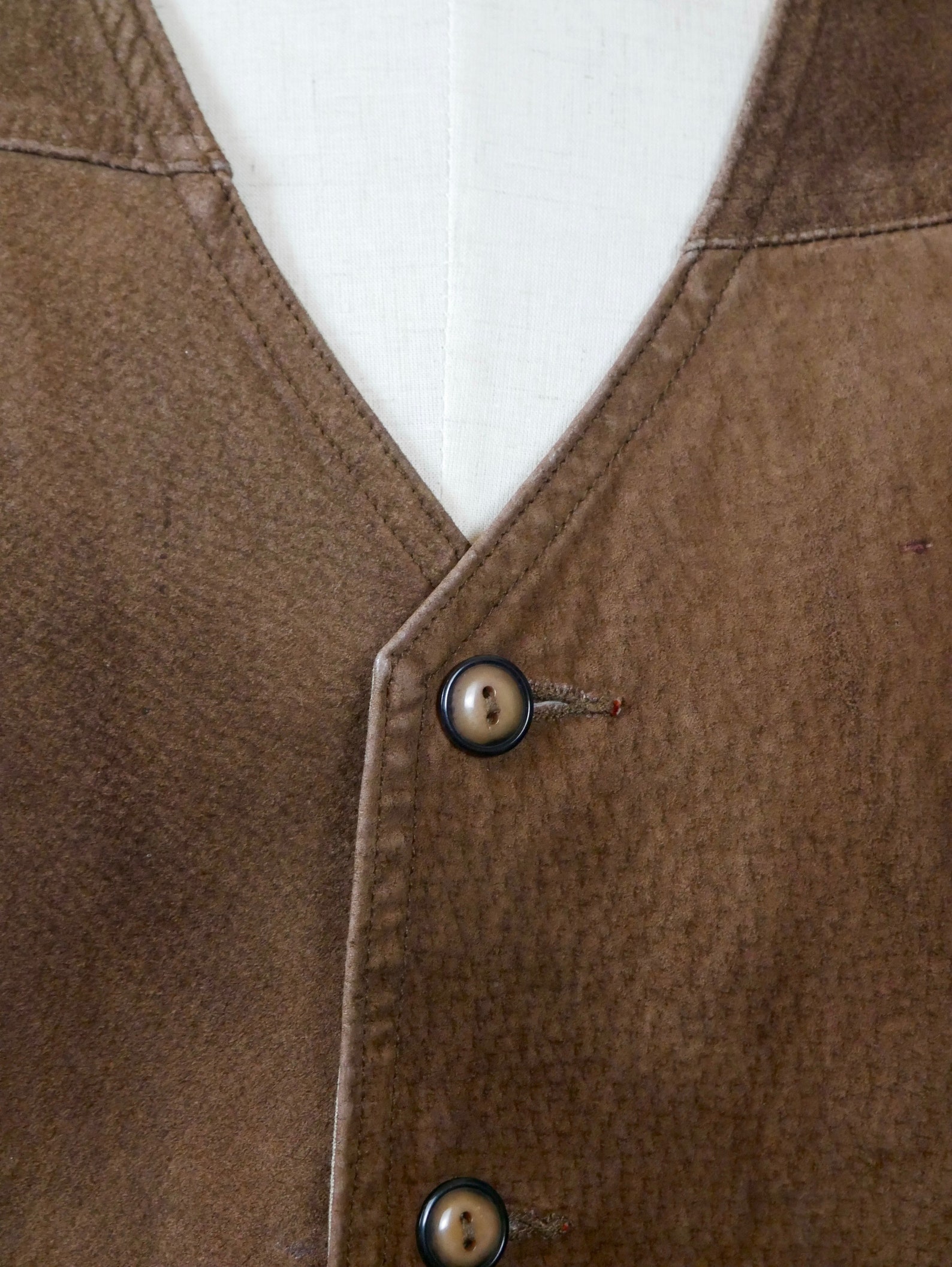 Brown Suede Vest 1990s European Vintage Genuine Leather | Etsy