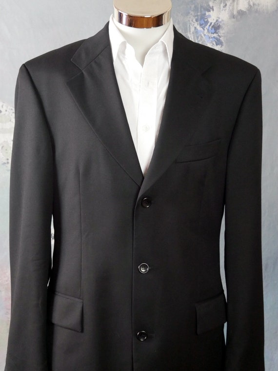 Black Blazer, European Vintage Hugo Boss Single-B… - image 3