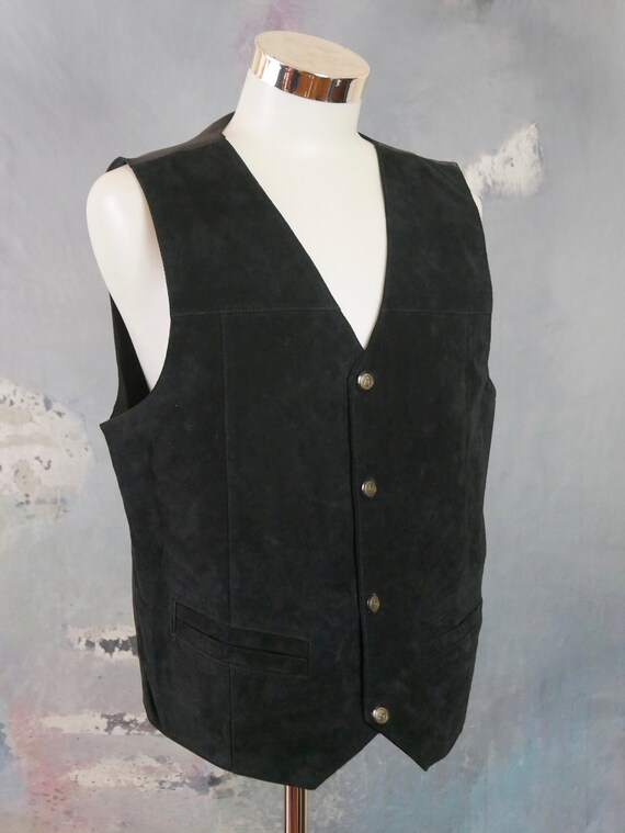 90’s Black Suede Vest main image 1