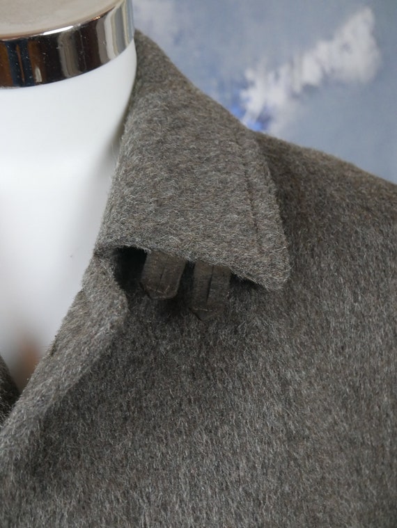 1980s Overcoat, Brown Mohair Wool Blend Men's Mad… - image 5