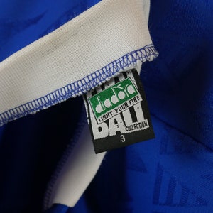 Maillot De Foot Vintage Diadora Italie Domicile 1988/1989, Bleu, Manches Courtes, Taille L Homme