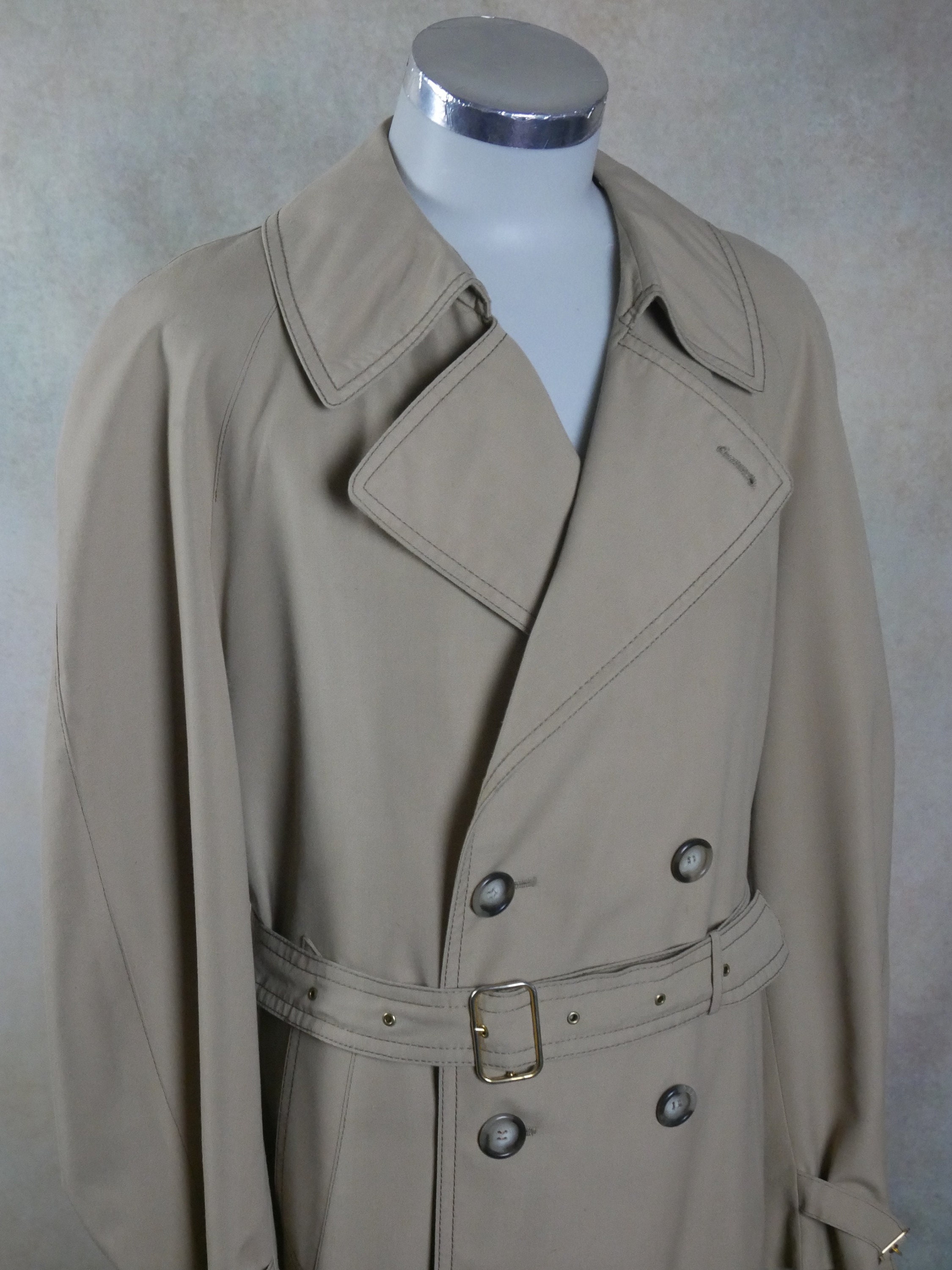 1970s Beige Trench Coat Swedish Vintage Double-Breasted | Etsy