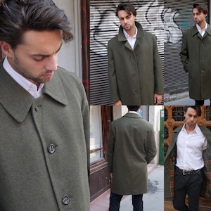 Olive green peacoat - Etsy 日本