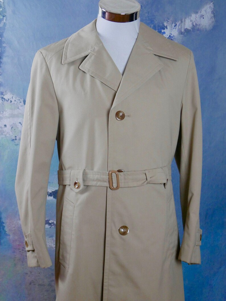 1980s Beige Trench Coat European Vintage Waterproof Overcoat - Etsy